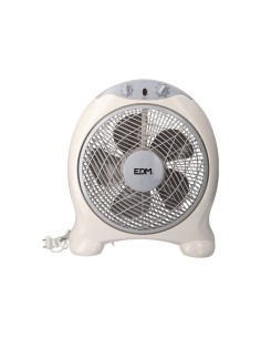 Ventilador Box Fan Blanco/Gris 45W Aspas Ø30,5cm EDM