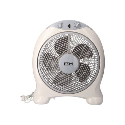 Ventilador Box Fan Blanco/Gris 45W Aspas Ø30,5cm EDM Ventilador Box Fan Blanco/Gris 45W Aspas Ø30,5cm EDM