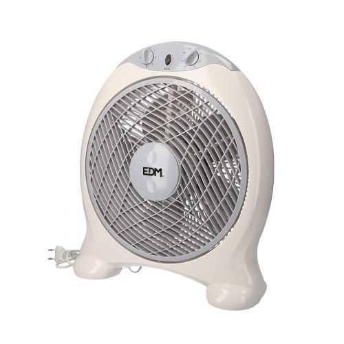 Ventilador Box Fan Blanco/Gris 45W Aspas Ø30,5cm EDM Ventilador Box Fan Blanco/Gris 45W Aspas Ø30,5cm EDM