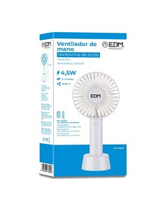 Mini Ventilador De Mano Recargable 4,5W Aspas EDM 2