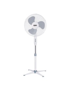 Ventilador De Pie Blanco 45W Aspas Ø40cm Altura Regulable EDM