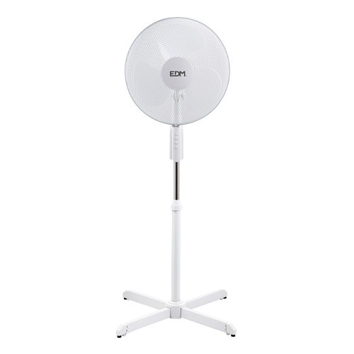 Ventilador De Pie 45W Blanco Aspas Ø40cm Regulable EDM