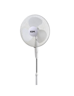 Ventilador De Pie Con Base Circular Blanco 45W Regulable EDM 2