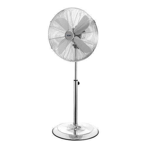 Ventilador De Pie Con Base Circular Cromado 60W Regulable EDM