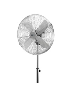 Ventilador De Pie Con Base Circular Cromado 60W Regulable EDM 2