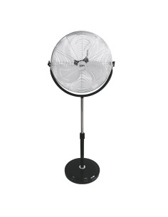 Ventilador De Pie Industrial Negro 120W Aspas Ø50cm Regulable EDM
