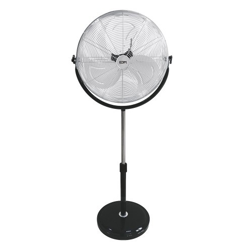 Ventilador De Pie Industrial Negro 120W Aspas Ø50cm Regulable EDM