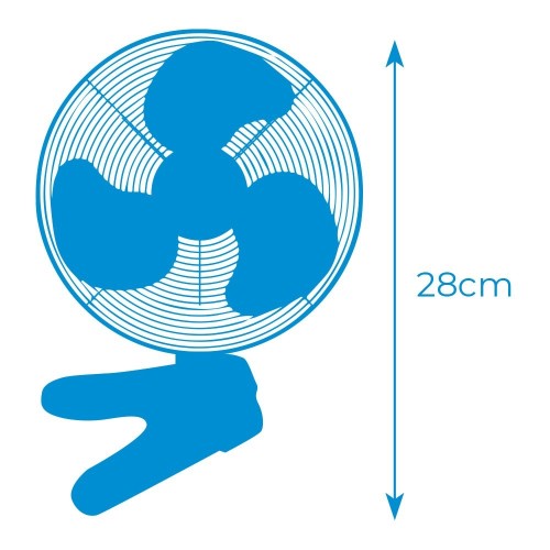 Ventilador De Pinza Blanco 15W Ø21cm EDM