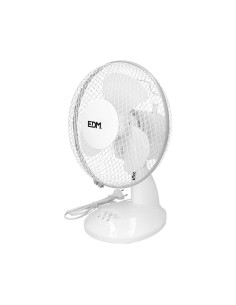 Ventilador De Sobremesa Blanco 25W Aspas Ø23 27x24x36cm EDM 2