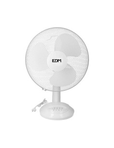 Ventilador De Sobremesa 35W Blanco Aspas Ø30x48cm EDM