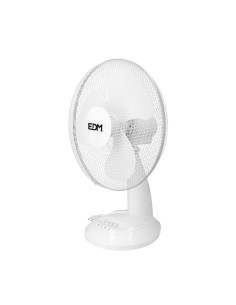Ventilador De Sobremesa 35W Blanco Aspas Ø30x48cm EDM 2