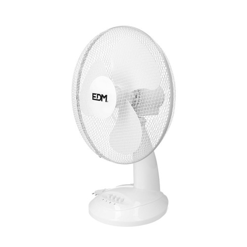 Ventilador De Sobremesa 35W Blanco Aspas Ø30x48cm EDM
