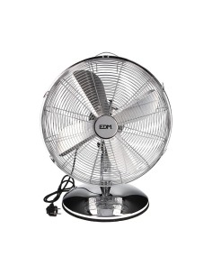 Ventilador De Sobremesa Cromado Potencia 60W Aspas Ø40cm EDM