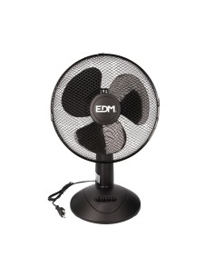 Ventilador De Sobremesa Negro 45W Aspas Ø30x51cm EDM