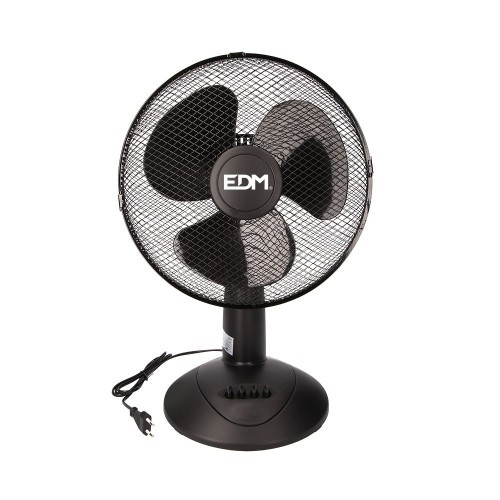 Ventilador De Sobremesa Negro 45W Aspas Ø30x51cm EDM