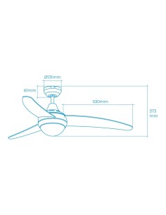 Ventilador De Techo Egeo Blanco 60W Aspas Ø122cm Con Mando EDM 2