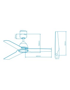 Ventilador De Techo Java Blanco 60W Ø130cm Con Mando A Distancia 2