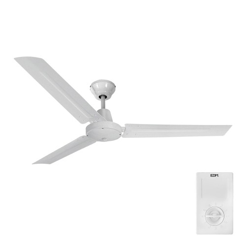 Ventilador De Techo Mini Industrial 60W Con Controlador De Pared EDM