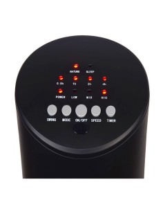 Ventilador De Torre Negro 60W Con Mando A Distancia Negro EDM 2