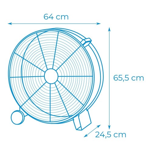 Ventilador Industrial Negro 180W Ø65cm EDM