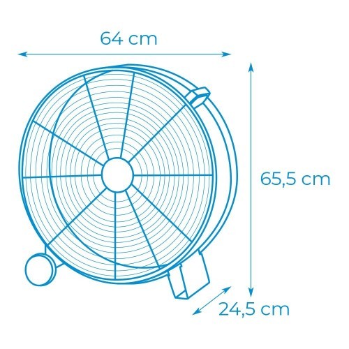 Ventilador Industrial Negro 180W Ø65cm EDM Ventilador Industrial Negro 180W Ø65cm EDM