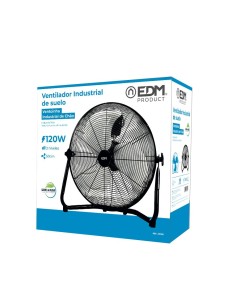 Ventilador De Suelo Industrial Negro 120W Aspas Ø50x58cm EDM 2