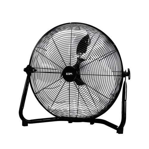 Ventilador Industrial De Suelo Negro 100W Aspas Ø45x54cm EDM