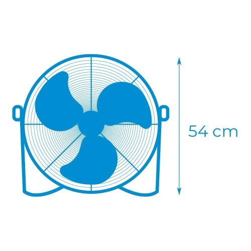 Ventilador Industrial De Suelo Negro 100W Aspas Ø45x54cm EDM Ventilador Industrial De Suelo Negro 100W Aspas Ø45x54cm EDM