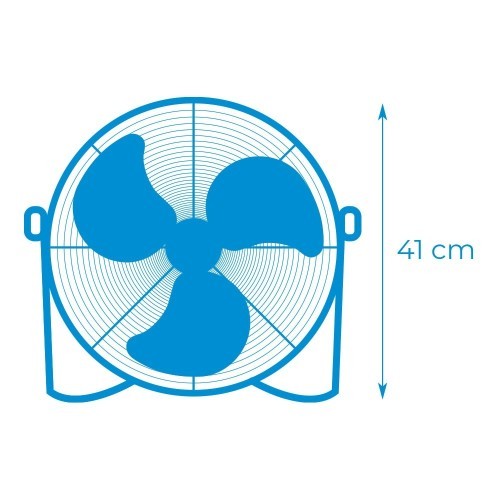 Ventilador Industrial De Suelo Negro 45W Aspas Ø30x41cm EDM