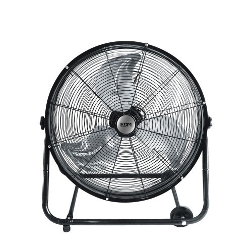Ventilador Industrial De Suelo Con Ruedas Negro  180W Aspas EDM