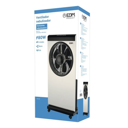 Ventilador Nebulizador Con Mando A Distancia 80W Aspas Ø30cm EDM
