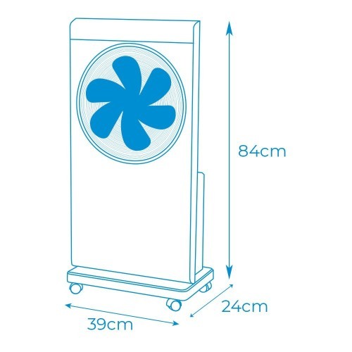 Ventilador Nebulizador Con Mando A Distancia 80W Aspas Ø30cm EDM