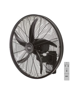 Ventilador de Pared 100W 50cm Negro Con Mando EDM