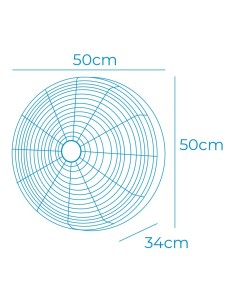 Ventilador de Pared 100W 50cm Negro Con Mando EDM 2