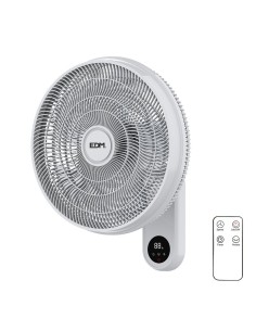 Ventilador de Pared 55W 40cm 3 Velocidades Con Mando EDM