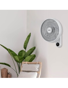 Ventilador de Pared 55W 40cm 3 Velocidades Con Mando EDM 2