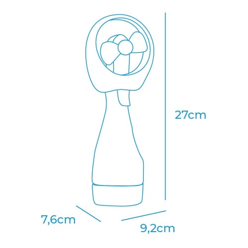 Ventilador Pulverizador De Agua 2xAA ( Pilas No Incluidas) EDM