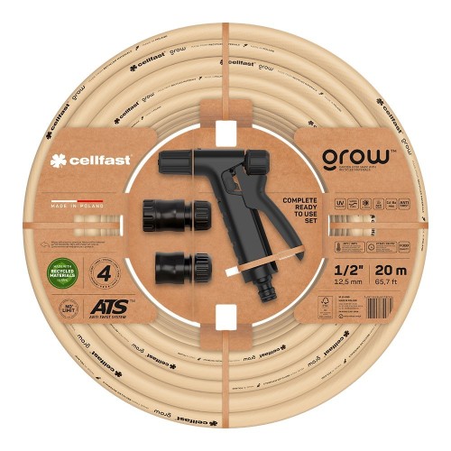 Kit Manguera De Jardín Grow 20M (1/2" 12,5MM) Cellfast