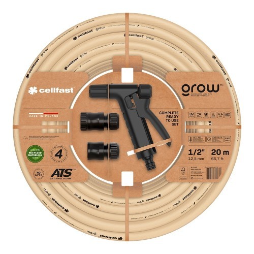 Kit Manguera De Jardín Grow 20M (1/2" 12,5MM) Cellfast Kit Manguera De Jardín Grow 20M (1/2" 12,5MM) Cellfast