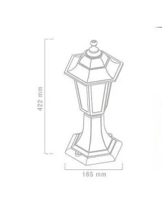 Aplique exterior negro E-27 sobremuro - 1 2