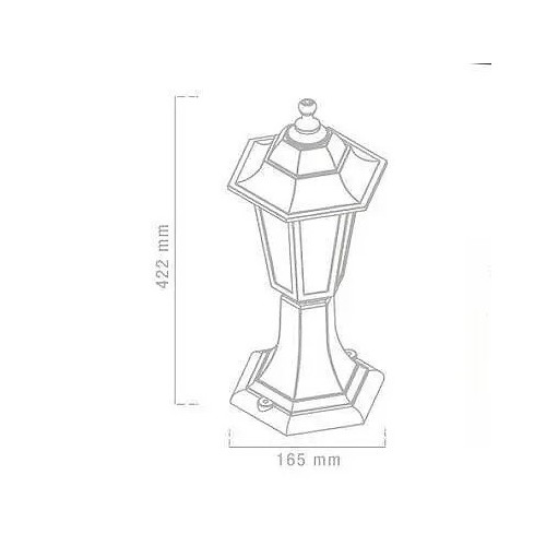 Aplique exterior negro E-27 sobremuro - 3