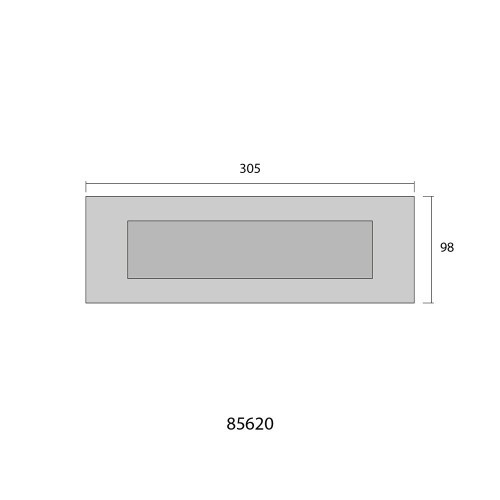 Placa Para Buzón Rústica 100x305mm Negro EDM Placa Para Buzón Rústica 100x305mm Negro EDM