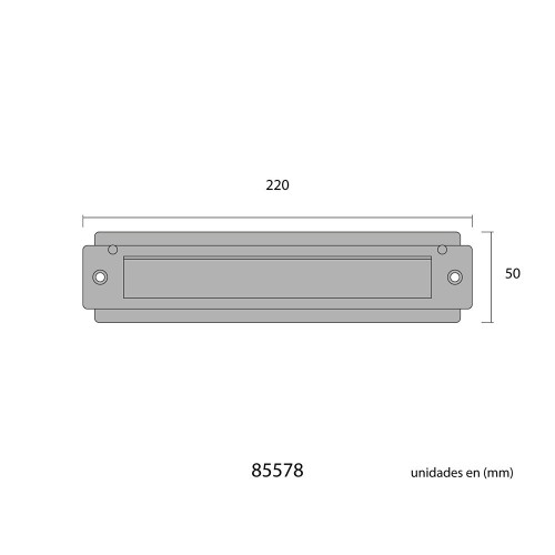 Placa Para Buzón Acero Inoxidable 21,5x5cm EDM