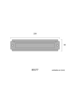 Placa Para Buzón Latón Pulido 21,5x5cm EDM 2