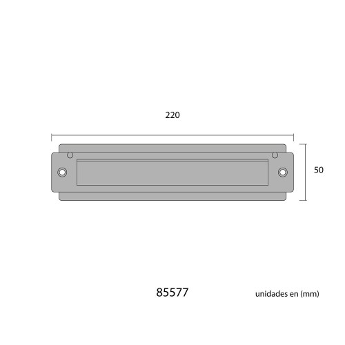 Placa Para Buzón Latón Pulido 21,5x5cm EDM