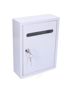 Buzón Acero 260x200x75mm Blanco Placa Para Buzón EDM