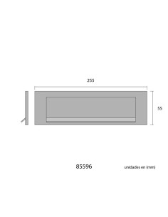Placa Para Buzón Aluminio 252x75mm EDM 2