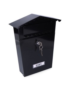 Buzón Acero 210x60x300mm Negro EDM