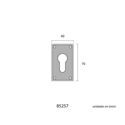 Bocallave Latón 40x70mm EDM