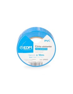 Cinta Adhesiva Aislante 10m x 19mm Azul EDM 2